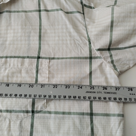Frank & Eileen Shirley Shirt Size Small Green White Checks Oversized Cotton - Picture 6 of 9